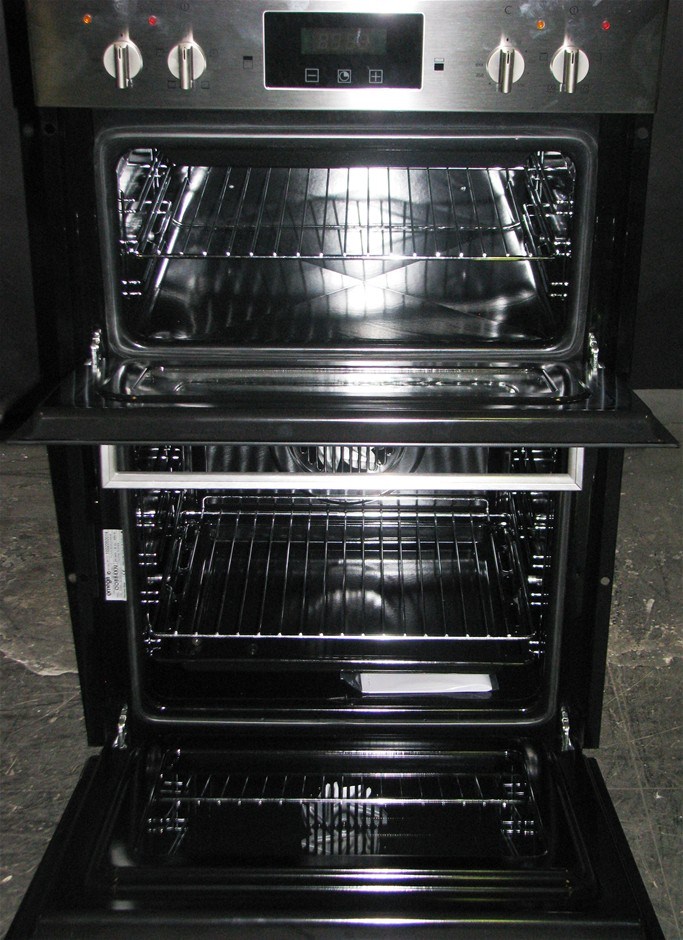 Omega 60cm Stainless Steel Double Oven. Model OO884XN. Auction