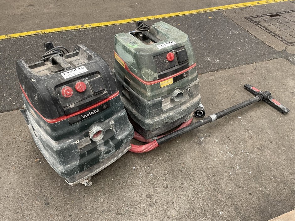 Qty 2 x Metabo Wet and Dry Vacuums Auction (01567032819) Grays Australia