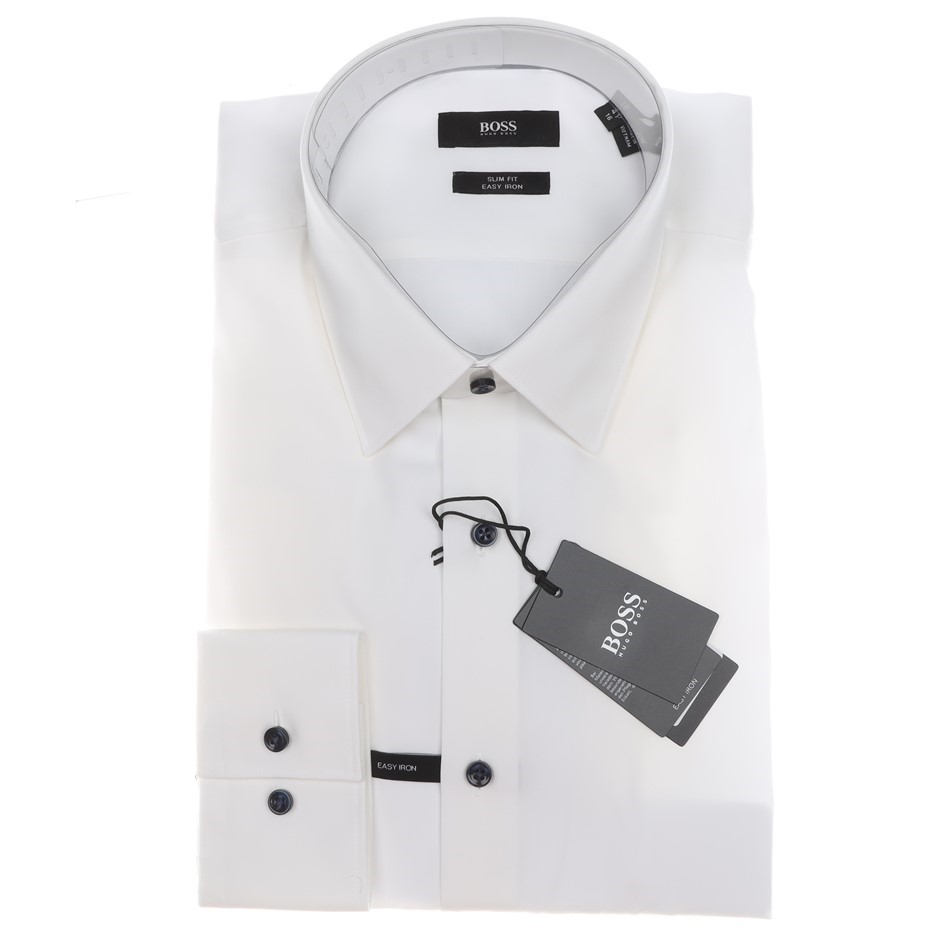 hugo boss slim fit white dress shirt