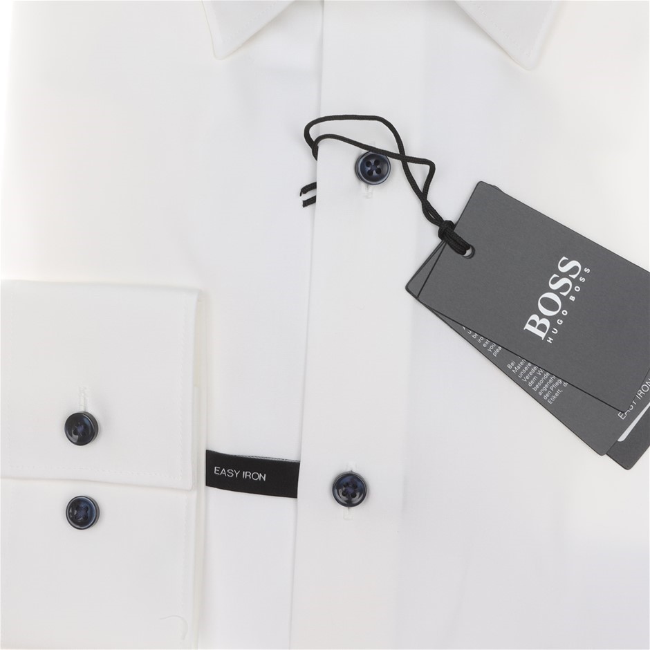 hugo boss slim fit white dress shirt