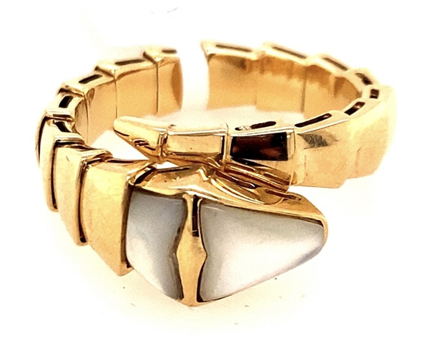 BVLGARI - Serpenti Viper 18ct white-gold bangle bracelet