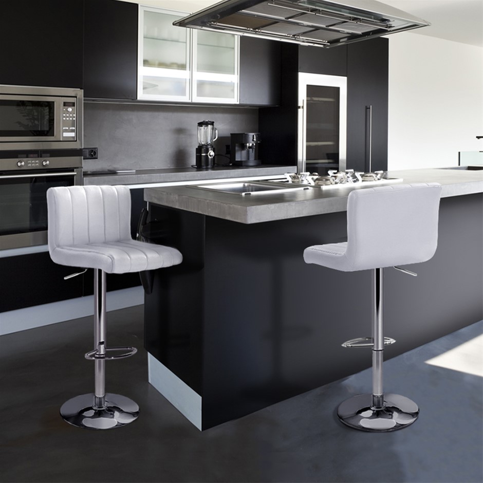 Artiss 2x Leather Bar Stools Chair Bar S