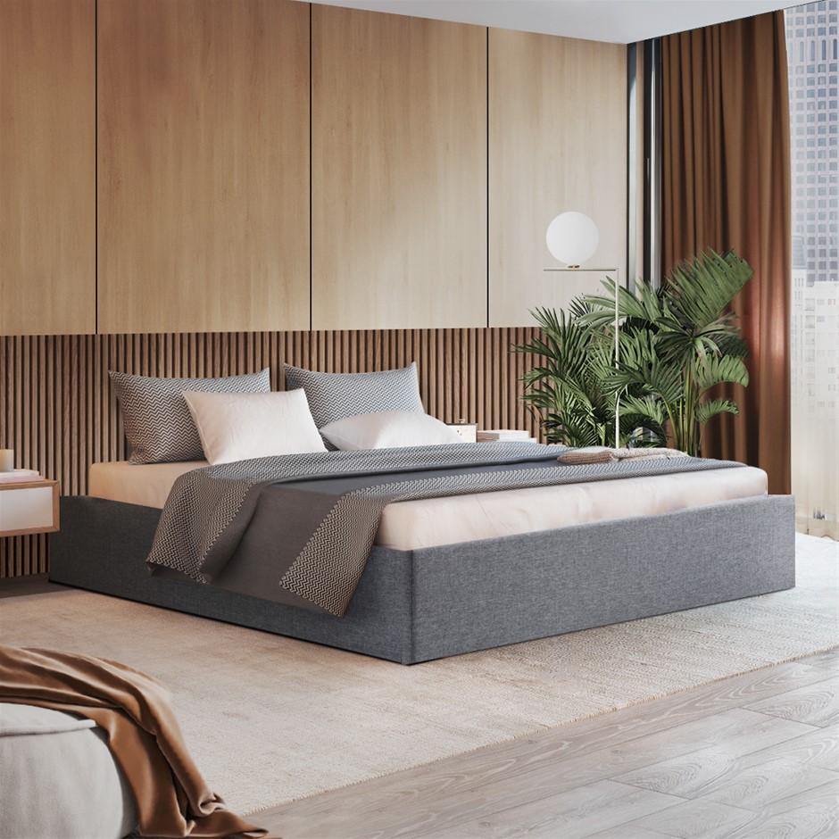 Artiss Queen Size Gas Lift Bed Frame Bas