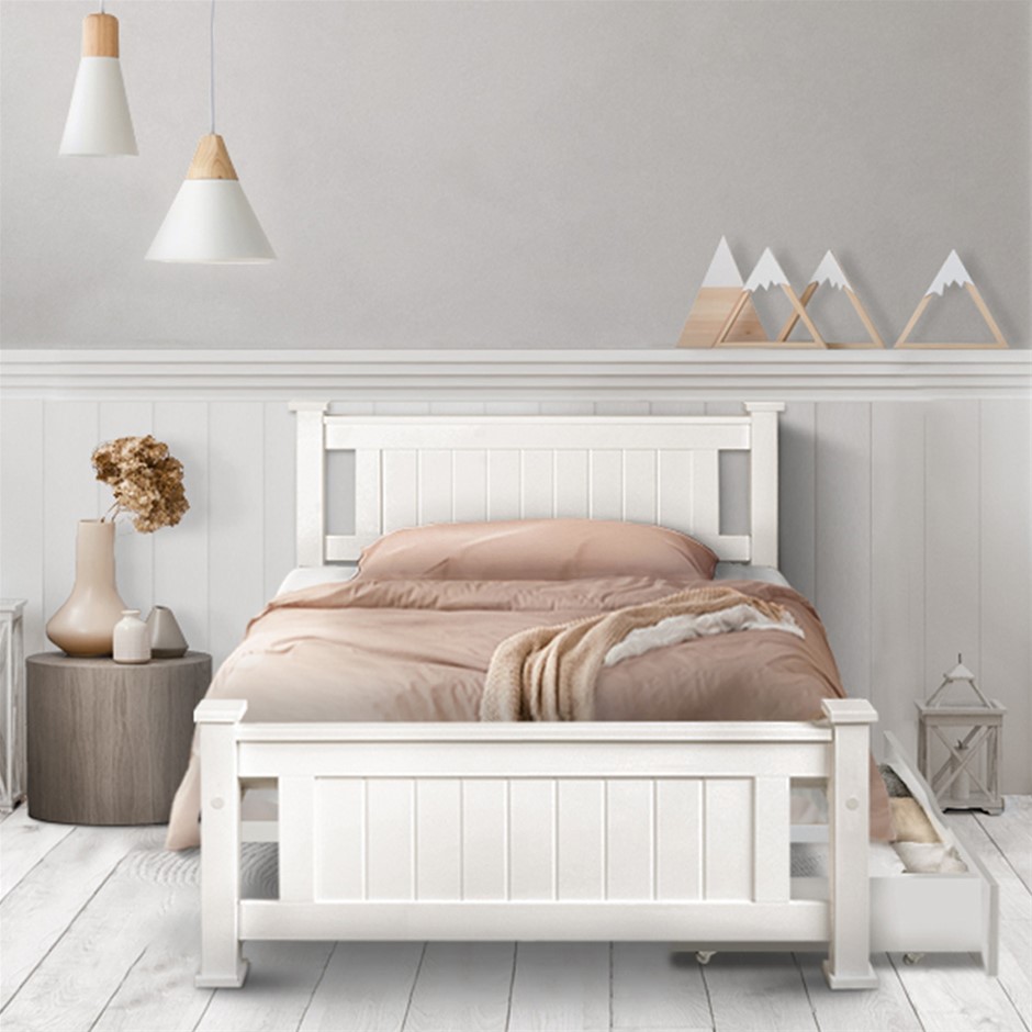 Artiss Wooden Bed Frame Timber Single Si