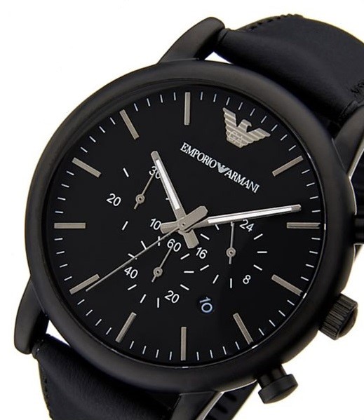 Stylishly on trend new Matt Black Emporio Armani Men s watch