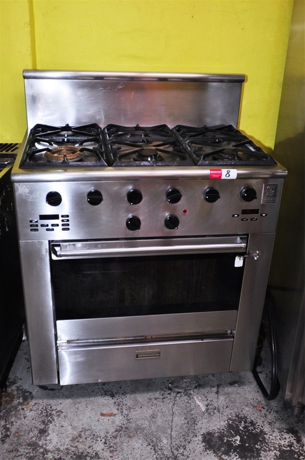 Six Burner Commercial Stove with Oven Professional Chef brand Model