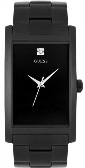 Men's Black Guess Dress Diamond Watch G1