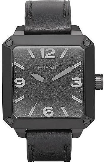 Men's Black Fossil Allen Square Watch JR
