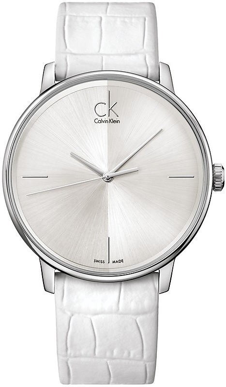 Women's White Calvin Klein ck Accent Lea