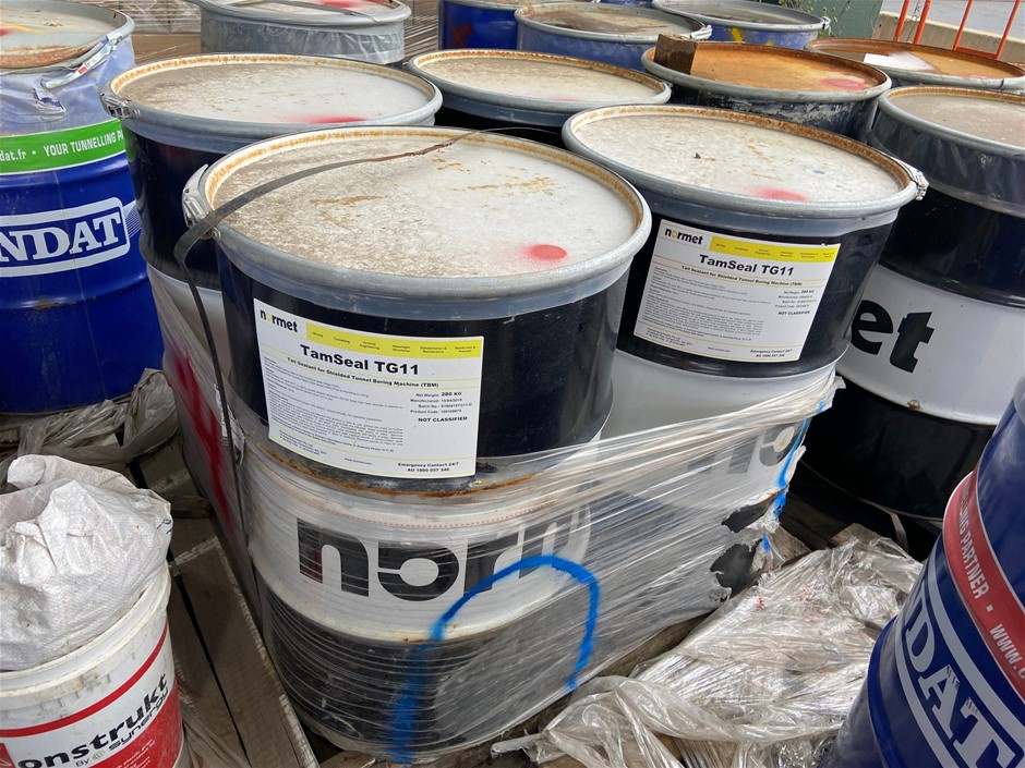 Qty 7 x Drums of Normet TamSeal TG11 Sealant for Shielded TBM Auction ...