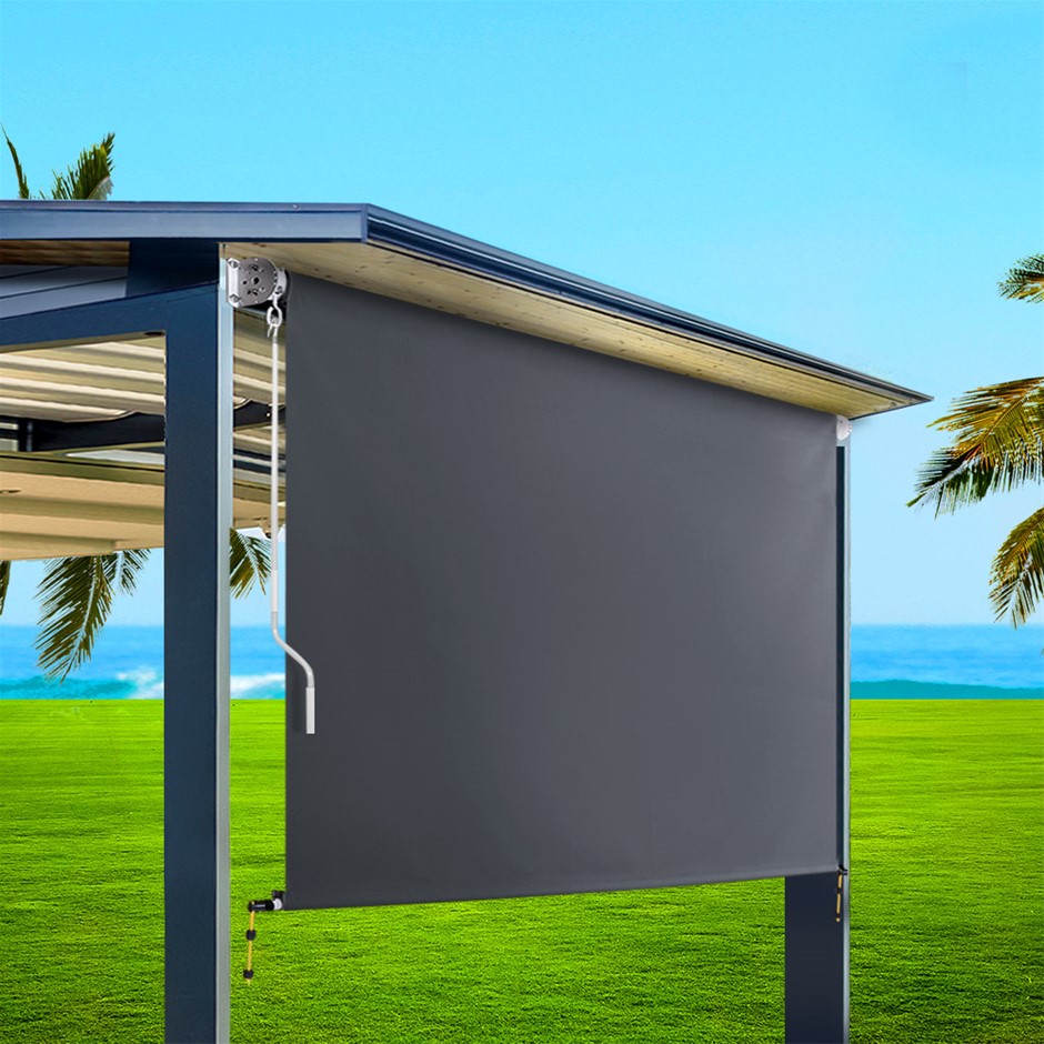 2x Outdoor Blinds Roll Down Awning 2.4X2