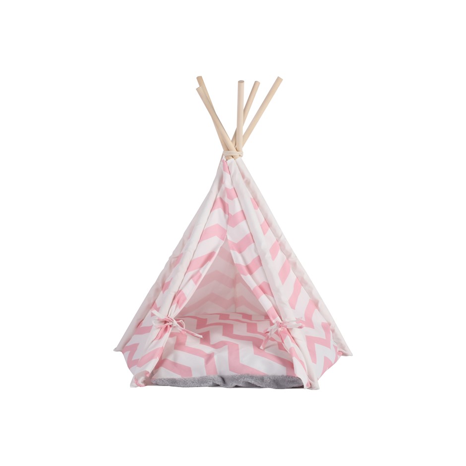 Charlie's Pet Tipi Zig Zag - Pink Wave -