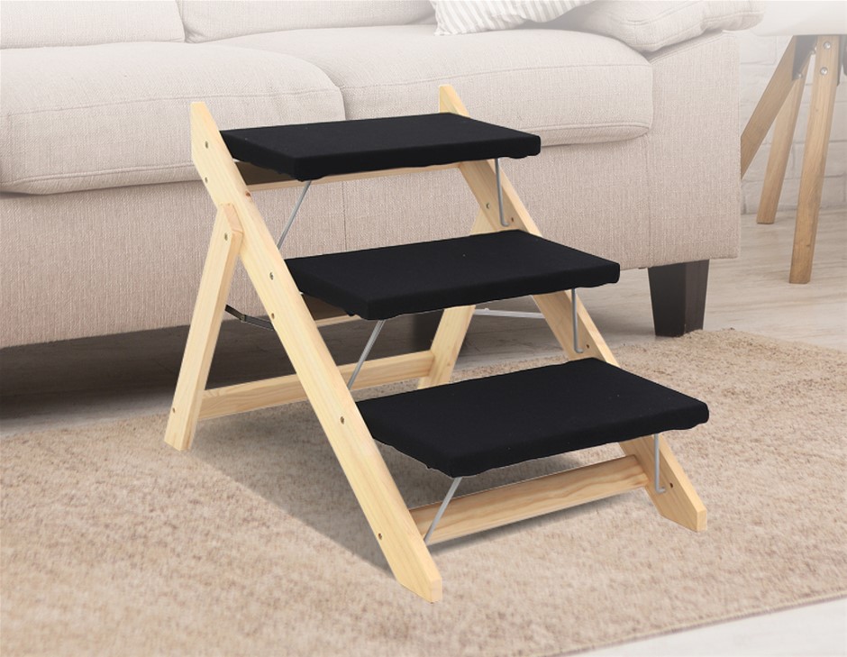 3 Steps Portable Dog Cat Pet Stairs