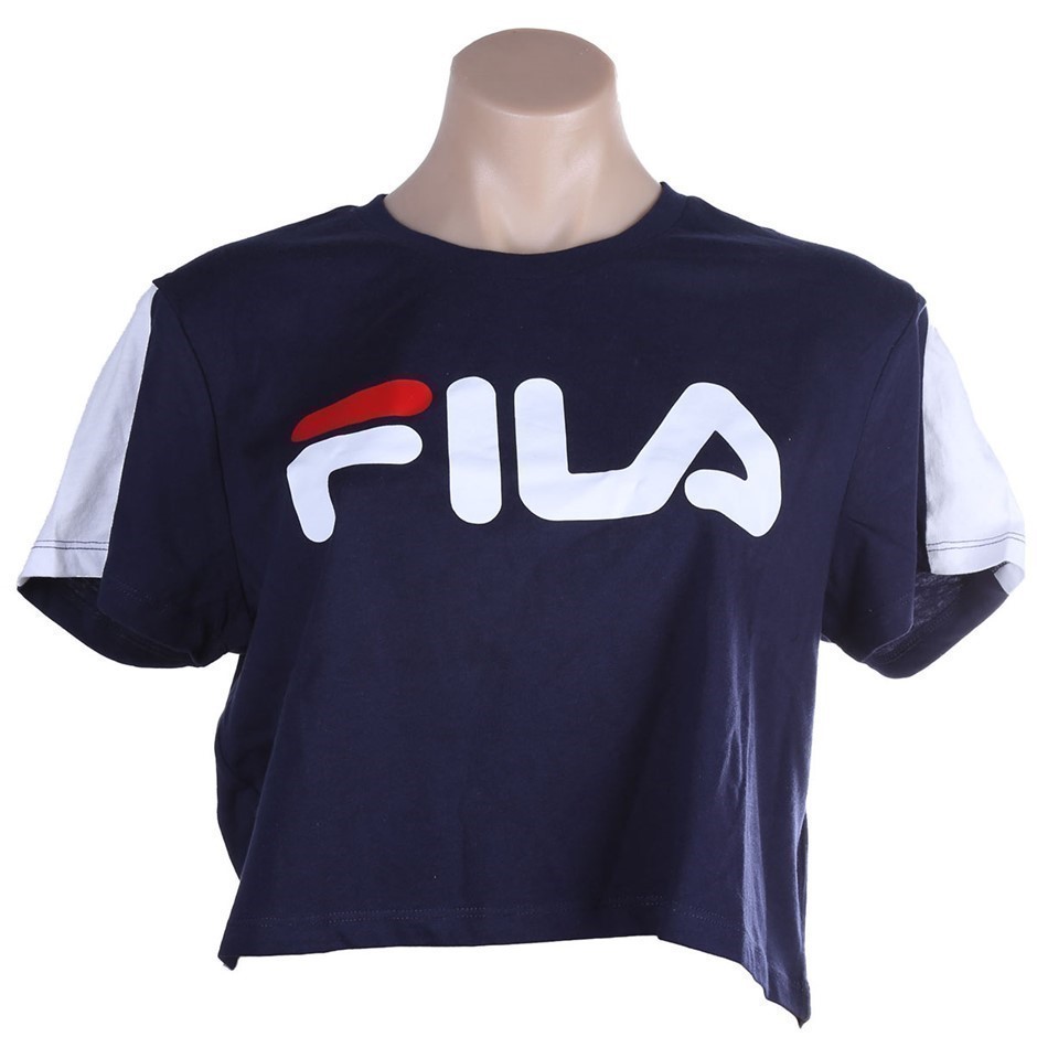 FILA Women's Jess Crop Tee, Size L, Cotton/Polyester, New Navy. Buyers Not