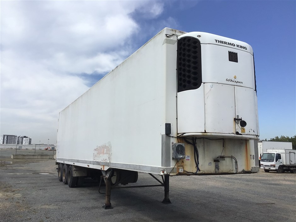 1998 Fibreglass Transport Equipment Fridge Van Triaxle Refrigerated Trailer