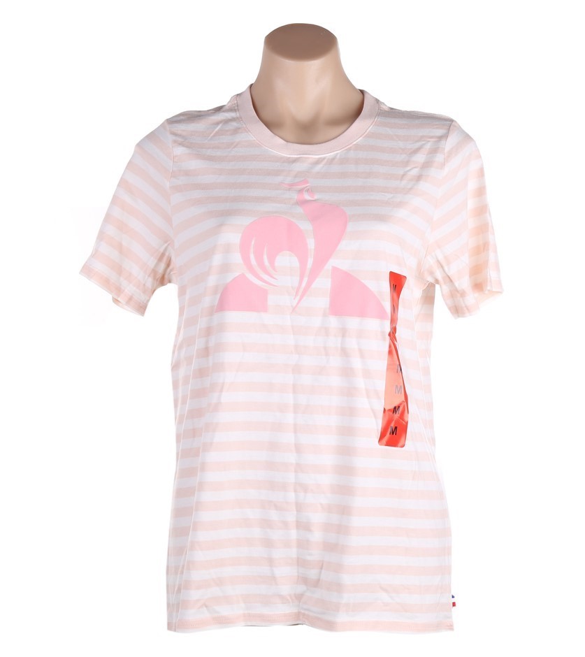 2 x LE COQ SPORTIF Women s Chloe Tee Size L 100 Cotton Pink Stripe. Bu Auction GraysOnline Australia