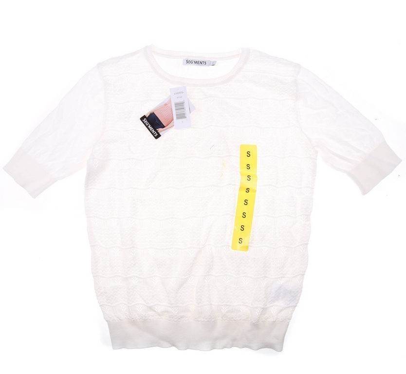 SEG'MENTS Women's Fitted Blouse, Size M, 95% Cotton, 5% Nylon, White. Buye