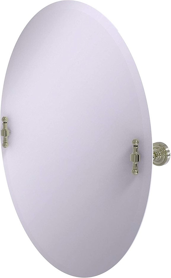 ALLIED Frameless Oval Tilt Mirror with Beveled Edge, RD-91-PNI, 75 x 55cm.