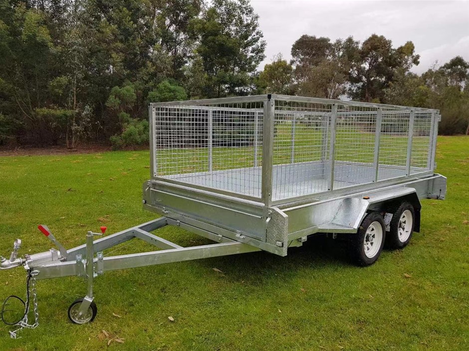 2021 Galvanised 12x6 Tandem Box Trailer with 900mm Cage