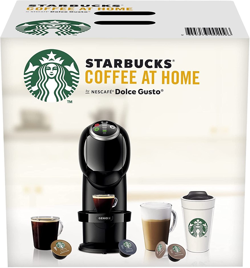 NESCAFE Starbucks Dolce Gusto GenioS Plus Black Coffee Machine with