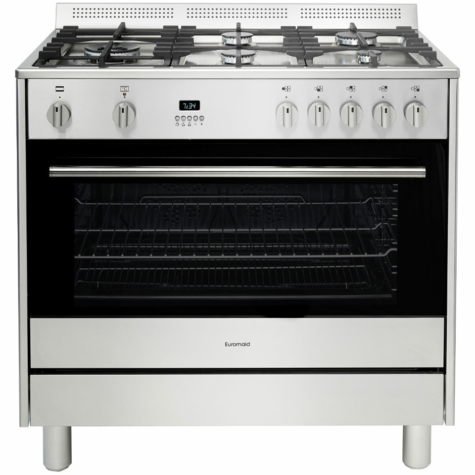Euromaid 90cm Freestanding Dual Fuel Oven/Stove EDF90S Auction (0004