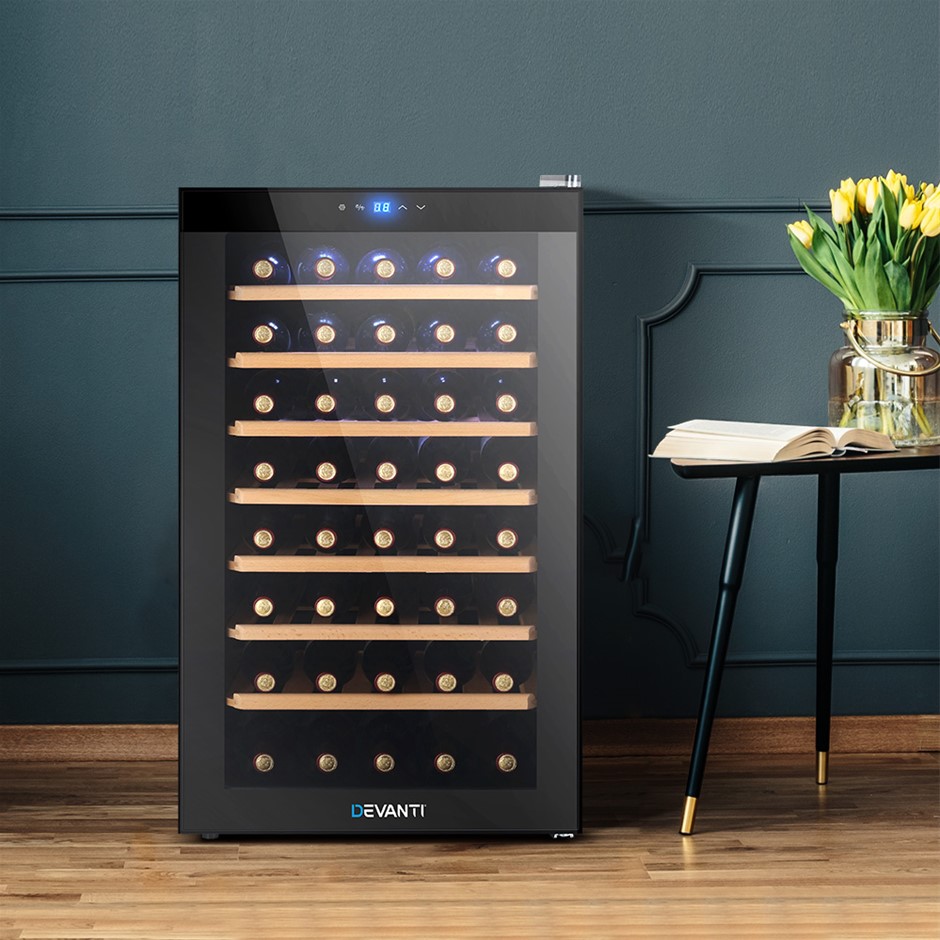 Buy Devanti Wine Cooler Compressor Fridge 51 Bottle Grays Australia