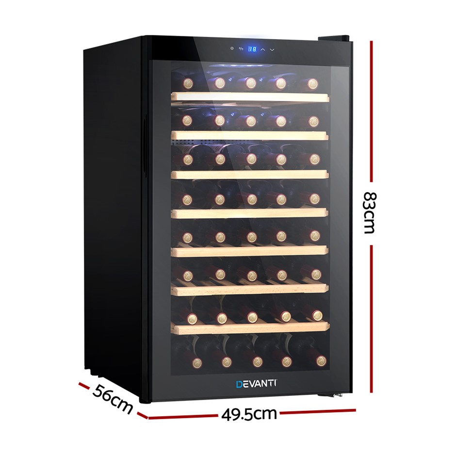 Buy Devanti Wine Cooler Compressor Fridge 51 Bottle Grays Australia