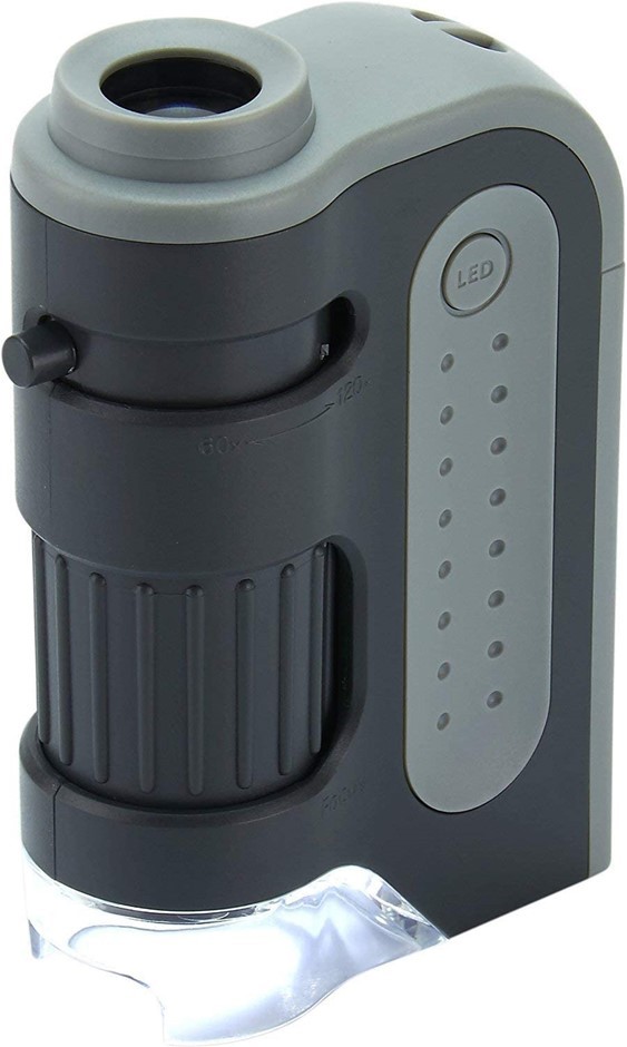 CARSON MicroBrite Plus 60x- 120x Power LED Lighted Pocket Microscope (MM-30