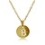 Letter 'B' Gold Plated Stainless Steel Necklace with 20 Inch Chain