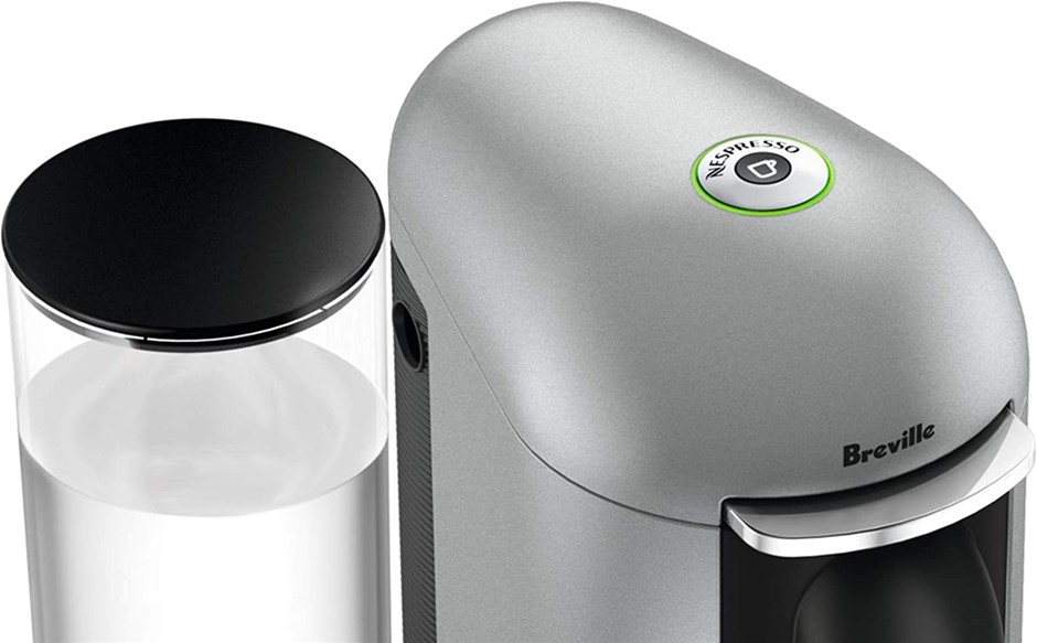 BREVILLE Nespresso Vertuo Plus Coffee Machine, Silver Deluxe, Model