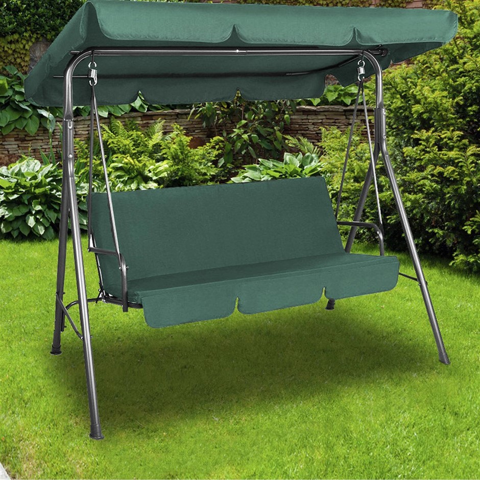 Buy Milano Outdoor Steel Swing Chair Dark Green (1 Box) Grays