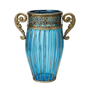 SOGA Blue European Colored Glass Decor J