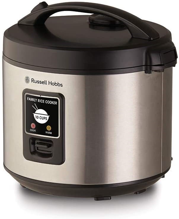 RUSSELL HOBBS RHRC1 Rice Rice Cooker 10 Cup, Silver. NB Minor Use