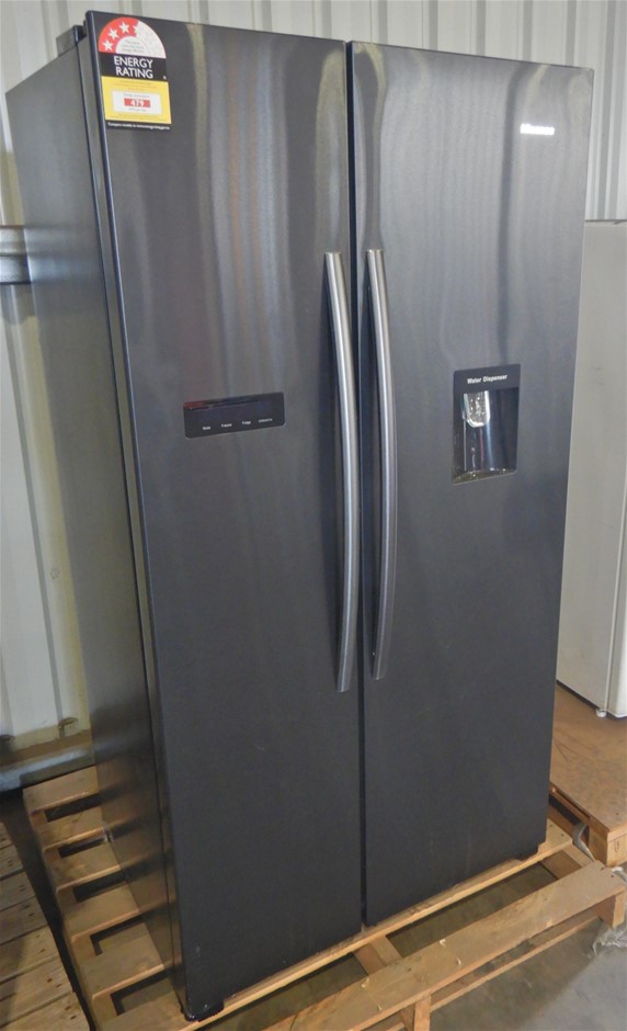 Hisense 578L Black Side By Side Fridge (Pooraka, SA) Auction (0094