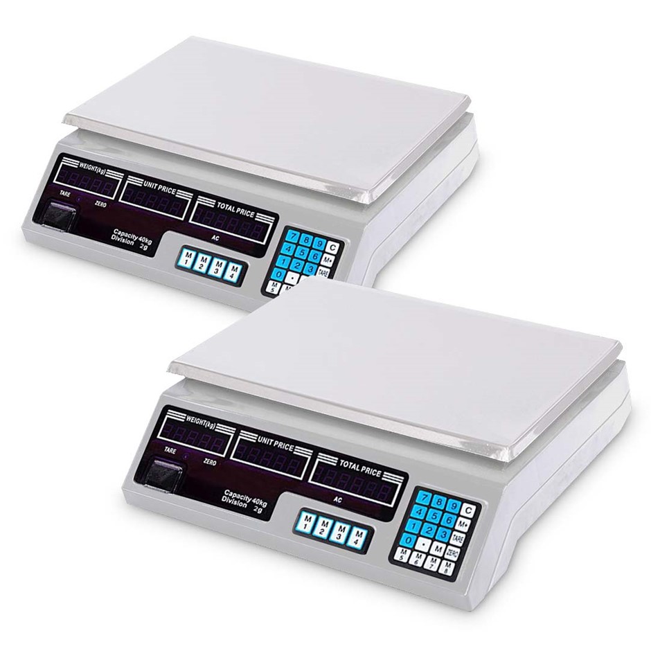 SOGA 2X 40kg Digital Commercial Scales S