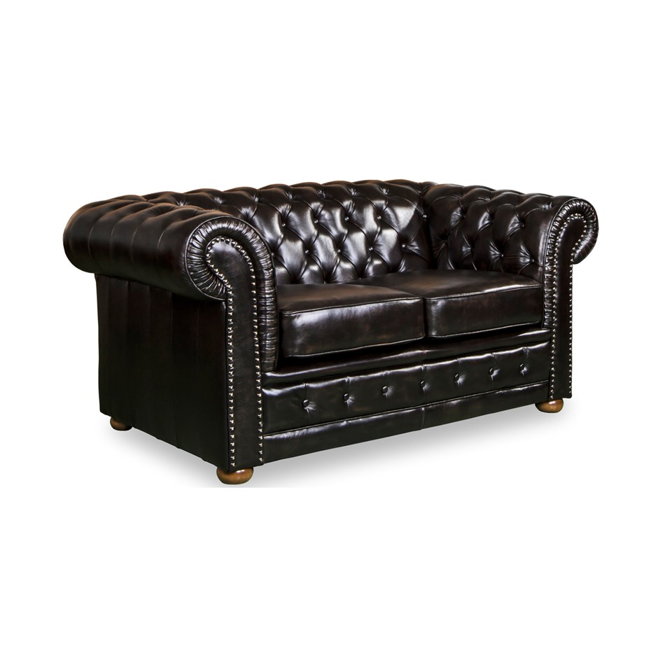 2 Seater Genuine Leather Upholstery Stud