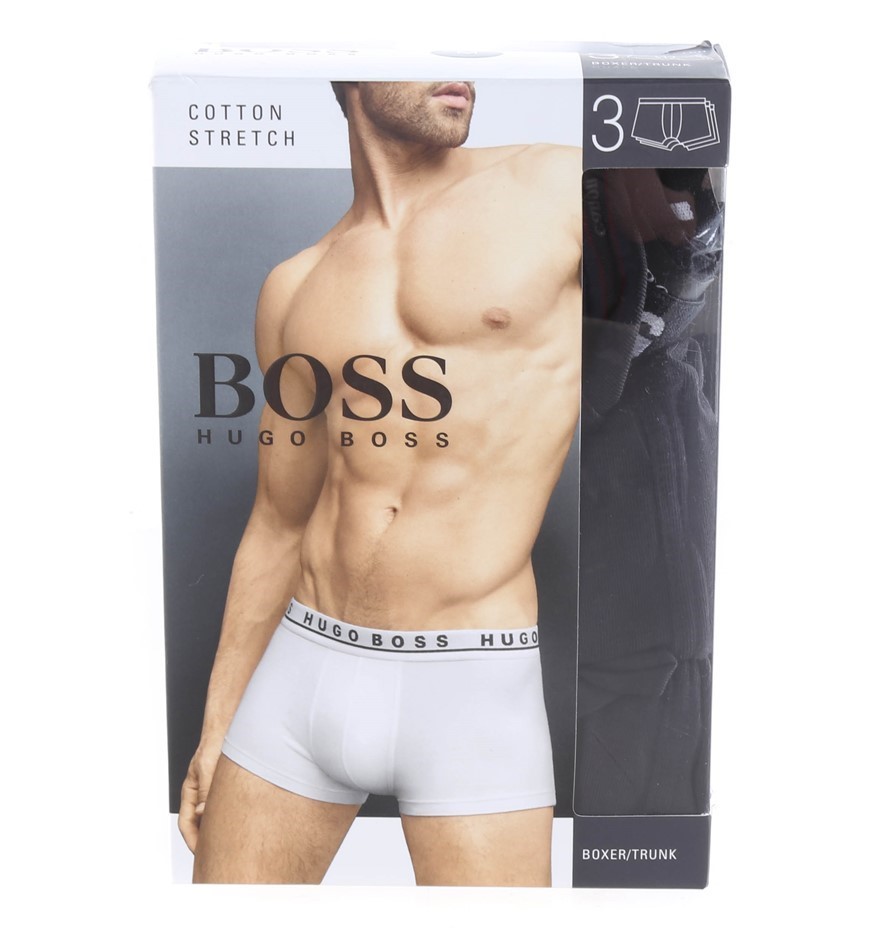 3pk x HUGO BOSS Men's Boxers, Size S, Cotton/Elastane, Black. Buyers Note