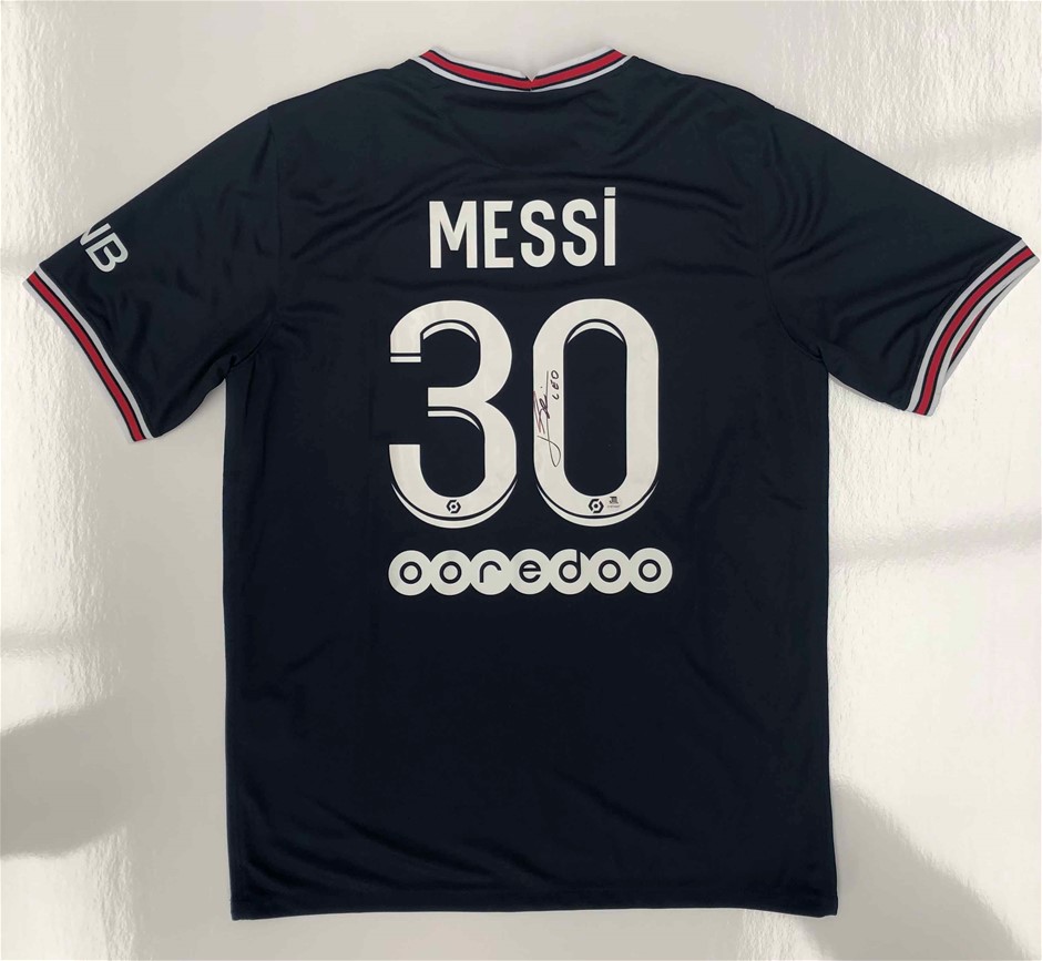 Lionel Leo Messi 2022 Signed PSG Shirt Auction (0003-1309868) | Grays ...