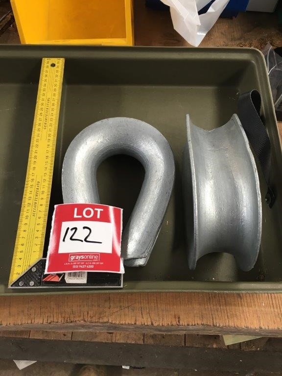 4 galvanised wire rope eyelets thimbles 240 mm long 75 mm thick Auction
