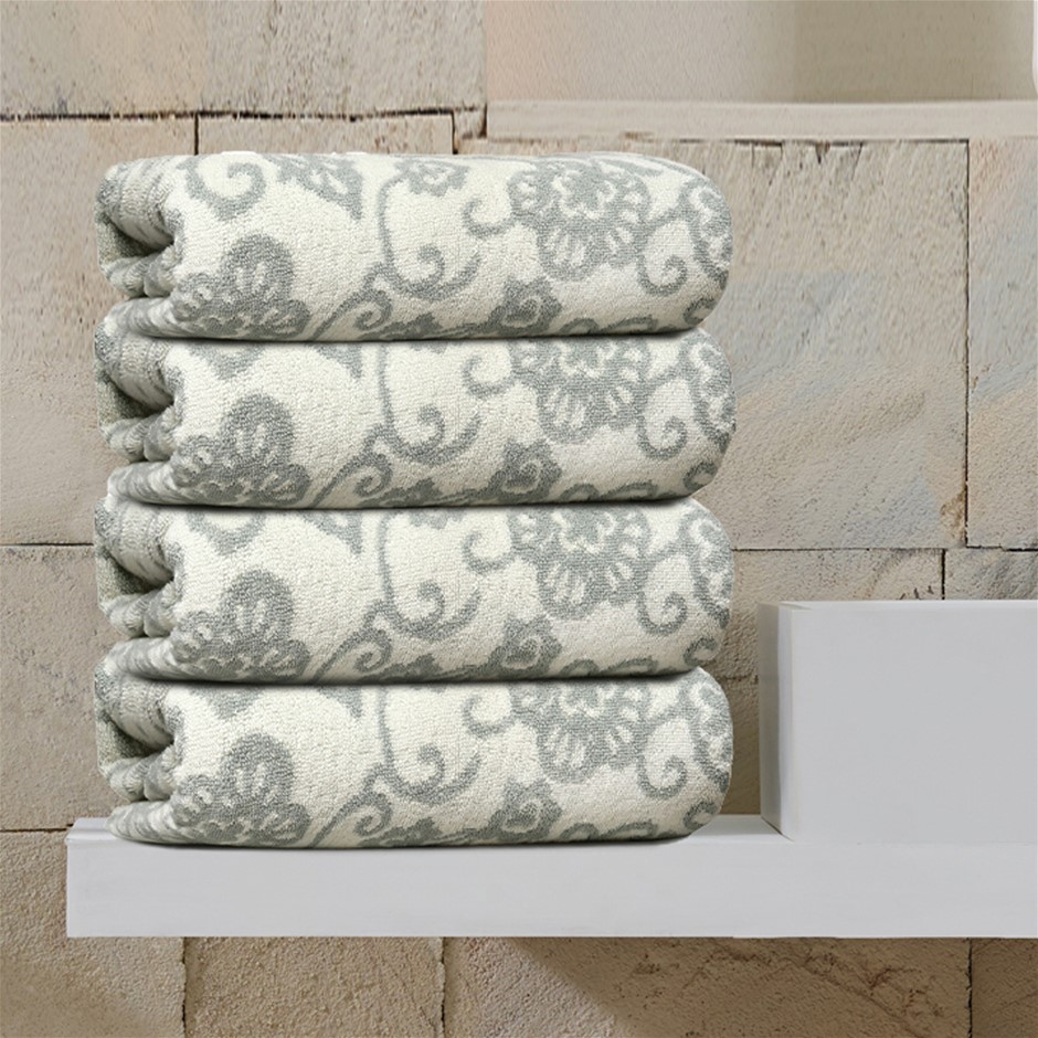 4 Pieces Jacquard Bath Towel Set – Ashly