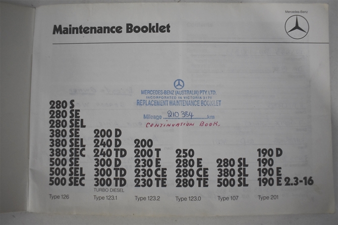 Maintenance booklet service booklet blank Mercedes G-Class 460 240GD