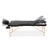 Zenses Massage Table Wooden Portable 3 Fold Beauty Therapy Bed 75CM BLACK