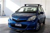 Unreserved 2012 Toyota Yaris YR NCP130R Automatic Hatchback