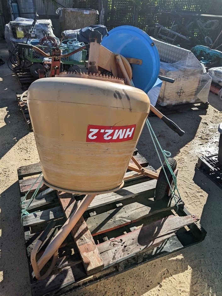 1 x Junior Lightburn H M 2.2 Cubic foot mobile cement mixer Auction