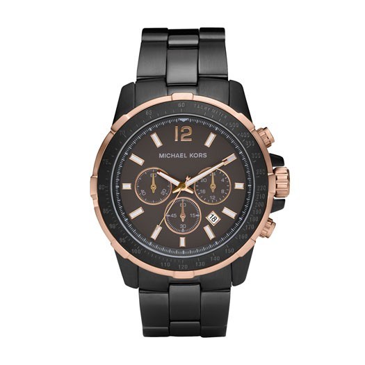 Michael kors black on sale grayson analogue watch