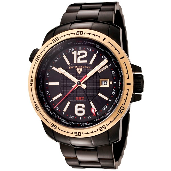 Swiss Legend World Timer GMT Mens World 