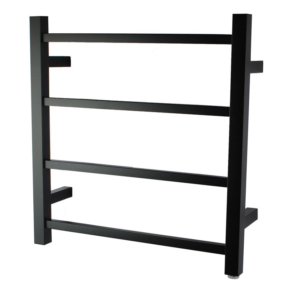 Black Square Electric Heated Towel Rack 