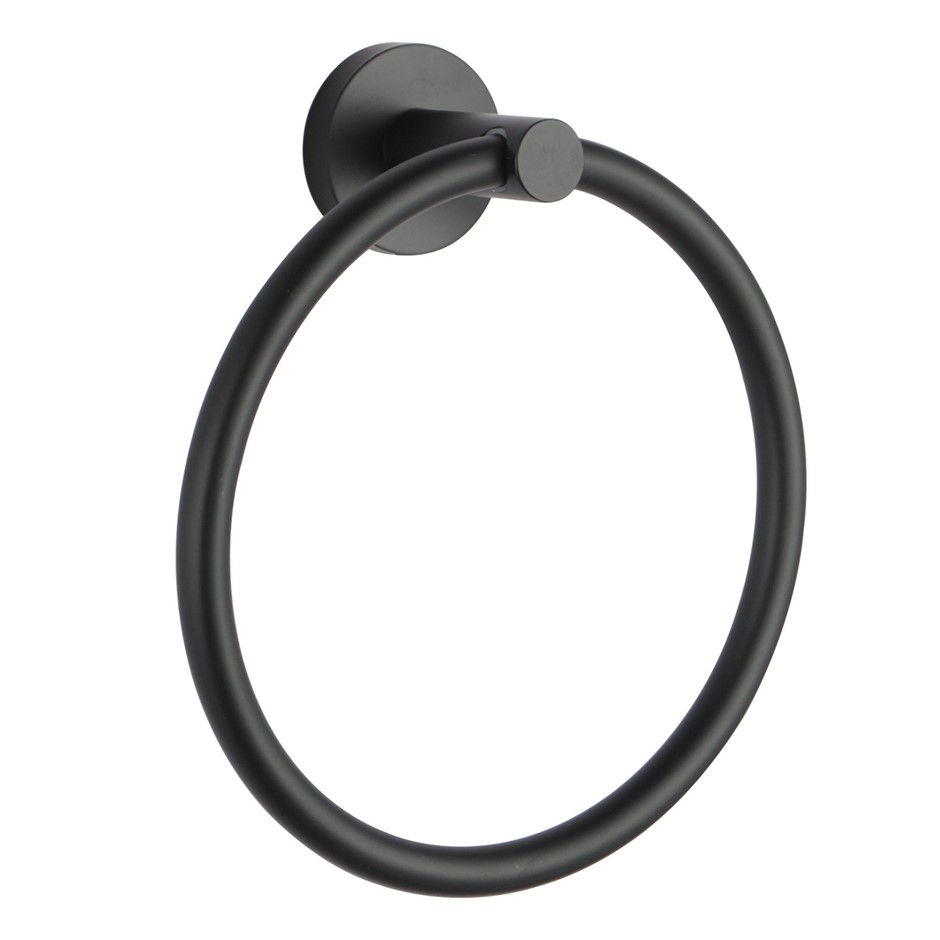 LUCID PIN Series Round Black Hand Towel 