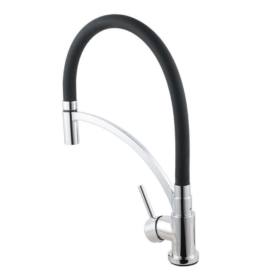 Brass Pull Down Rubber Spout Kitchen Mix
