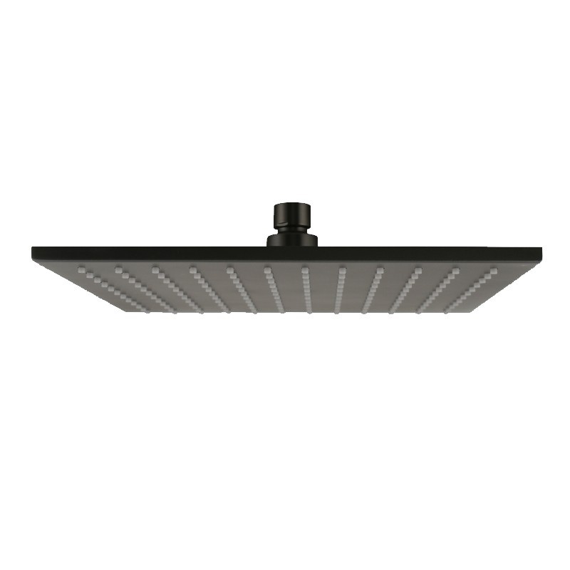 Square Gun Metal Grey Brass Rainfall Sho